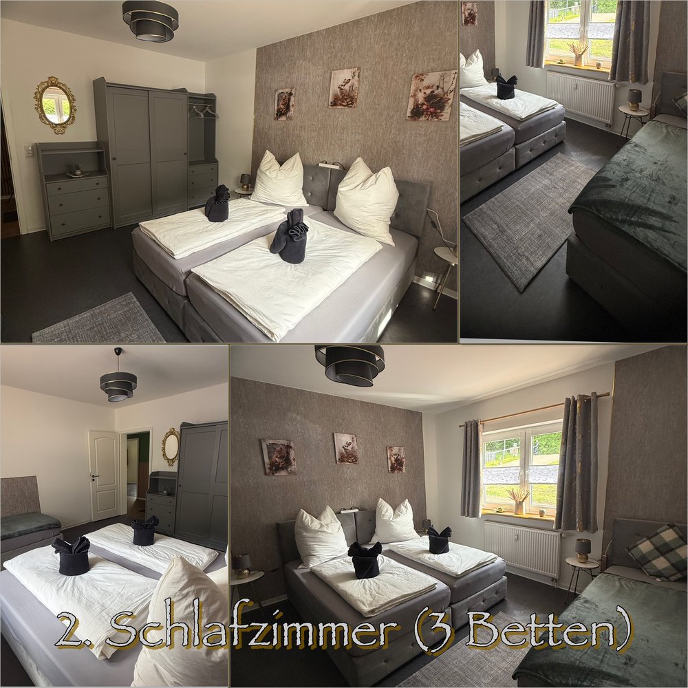 Schlafzimmer 2 mit drei Betten